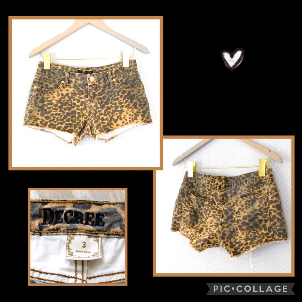 •Decree Cheetah Print Shorts•